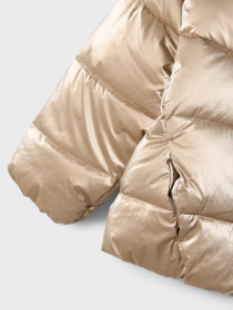 NAME IT Shiny Puffer Jakke Manon Frosted Almond